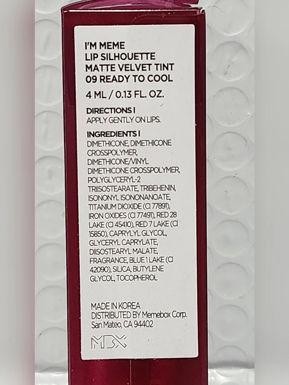 Lip Silhouette Matte Velvet Tint - Ready To Cool